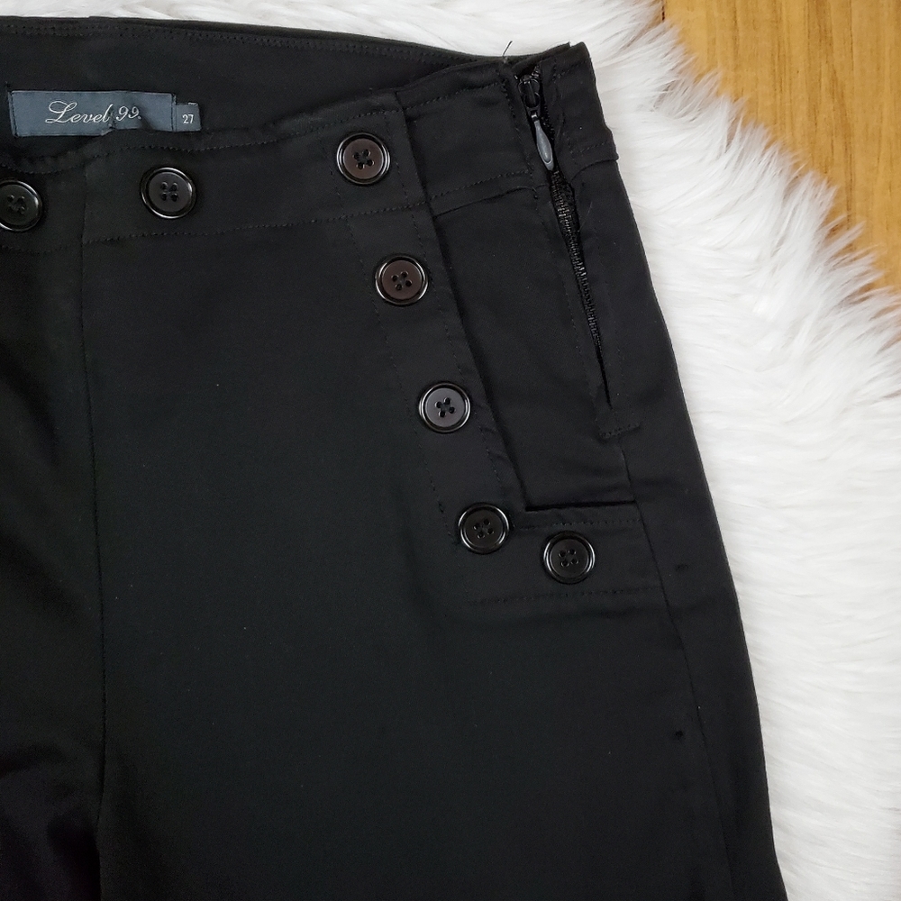 Anthro Level 99 Wide Leg Crop Sailor Pants - Picture 5 of 13